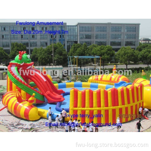 Giant inflatable swimming pool water slide for sale